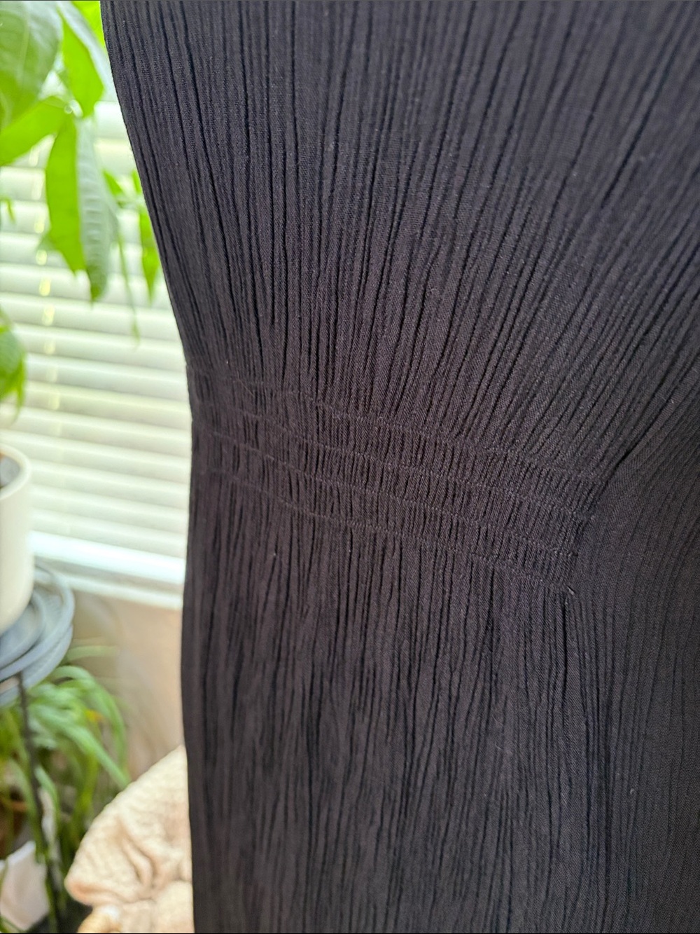 Soft Surroundings sleeveless maxi dress black crepe size petite extra small - Picture 3 of 9